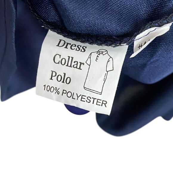 Collars & Co Polo Shirt Mens S Navy Blue Long Sleeve Preppy Stretch Dress NEW - Picture 6 of 8